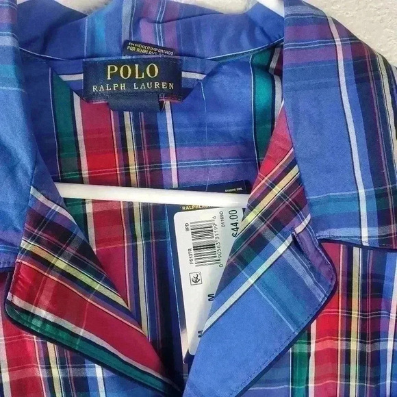 Polo Ralph Lauren Mens Blue Pajama Sleep WearTop Sz Med - Picture 4 of 5